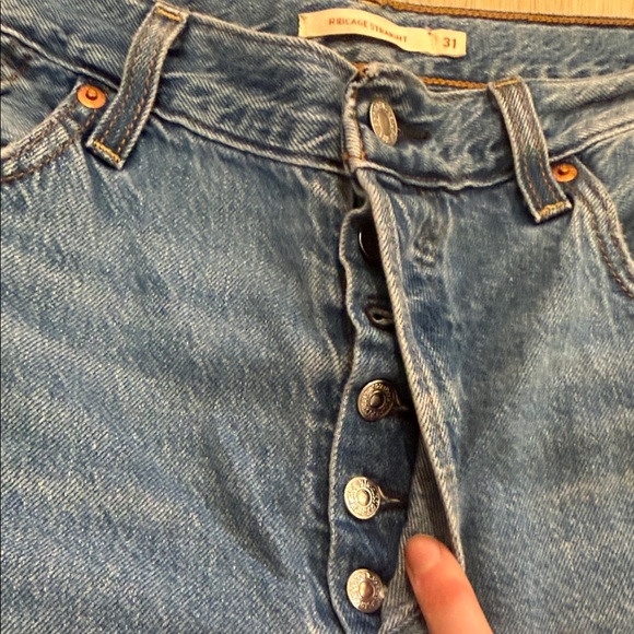 Levi’s size 31 Ribcage Straight Classic Blue Jeans - Picture 6 of 7